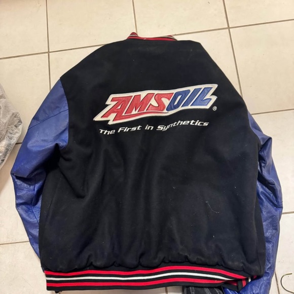JH Design Amsoil Racing Reversible  Men's Varsity Jacket XL - Picture 3 of 4
